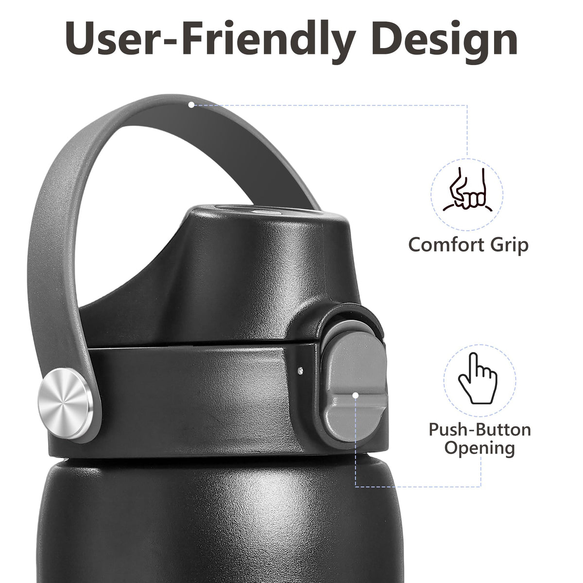 2 IN 1 Replacement Lid for Owala Freesip, UPGRADE Handle