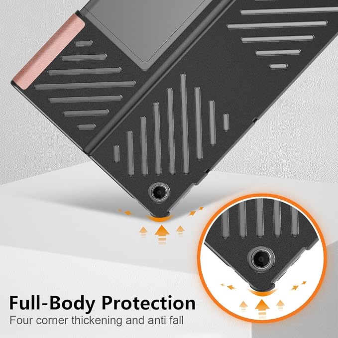 Case Compatible with Lenovo Tab Plus Tablet 2024 Folio Case for Lenovo Tab Plus 11.5 inch (TB351FU) Hard Shell Smart CoverBlack