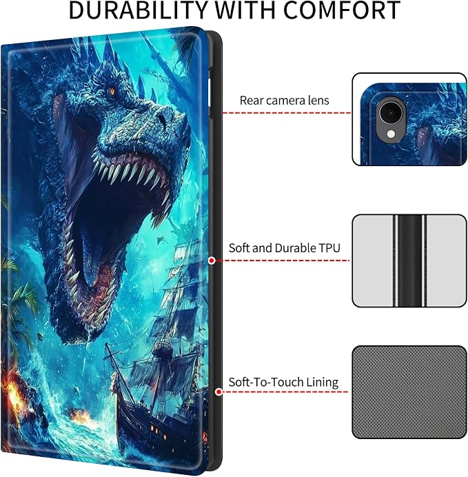 Case for iPad (A16) 11th Generation 11 Inch (2025)/ iPad 10th Generation 10.9 inch 2022Slim PU Leather Smart Cases Covers with Auto Wake/Sleep-Beast Roared