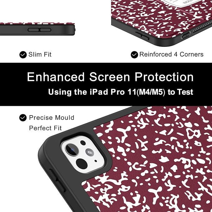 Soke Case for iPad Pro 11 Inch (M5 2025/M4 2024) - Book Black | Built-in Apple Pencil Slot Auto Sleep/Wake Lightweight Protective Cover