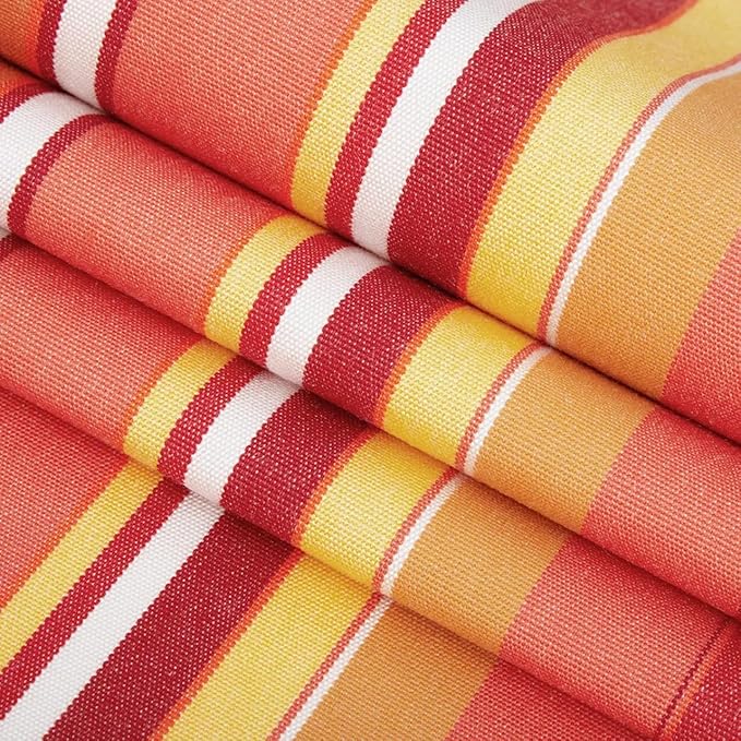 RSH DECOR: Sunbrella Square Throw Pillows Set of 2 | 20" x 20" | Water and Fade-Resistant Performance Fabric | Outdoor Pillow Covers with Down-Alternative Inserts | Dolce Mango