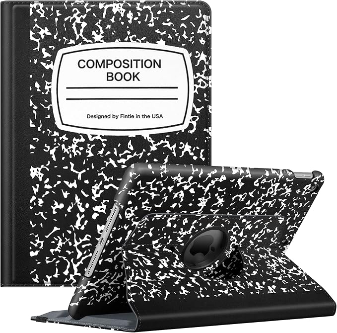 Fintie 360° Rotating Case for iPad 9th / 8th / 7th Generation 10.2 Inch | Swivel Stand Portrait &amp Landscape Viewing Shockproof Cover with Pencil Holder Auto Wake/Sleep Aqua Wave