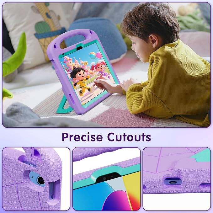 Kids Case for iPad 9th/8th/7th Gen. (10.2-inch 2021/2020/2019) | Shockproof Cover with Built-in Screen Protector and Stand Black