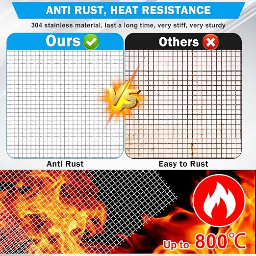 Valchoose 1 Piece Metal Woven Mesh Screen 14.6 X 11.4 in, 4.5mm Hole 5 Mesh