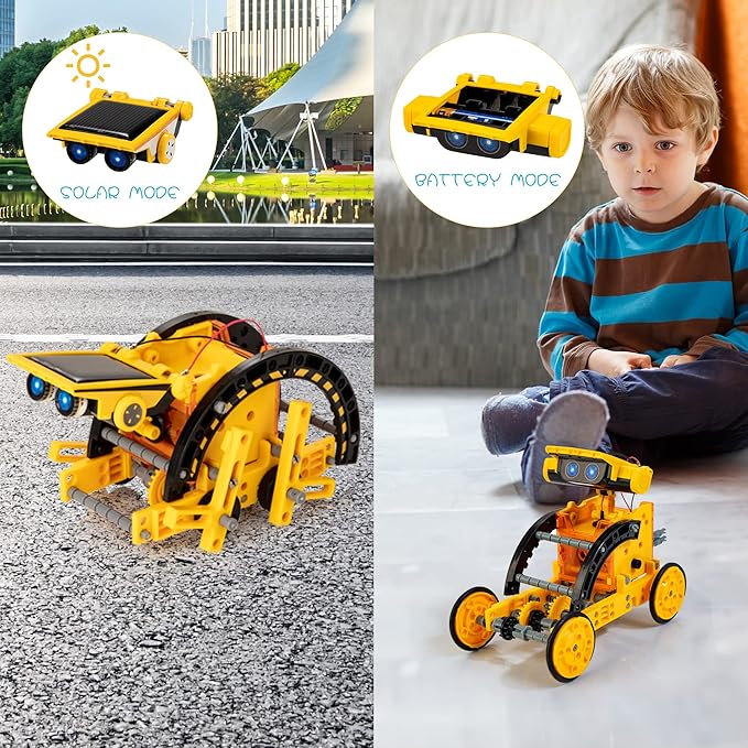 14-in-1 Solar Robot Kit, Stem Projects for Kids Age 8-12, Educational STEM Science Toy, DIY Solar Power Building Kit, Robotic Set Toys Gift for Boys Girls 8 9 10 11 12 Years Old