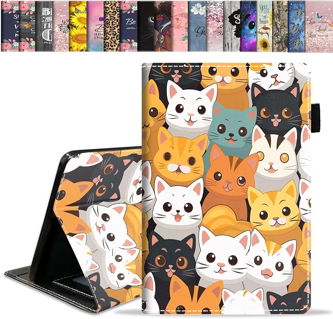 Case for Amazon Kindle Fire HD 10 Tablet 10.1 (9th/7th Generation 2019/2017 Release) Slim Folding Stand Folio Cover with Card Slot &amp Auto Wake/Sleep - African American Girl