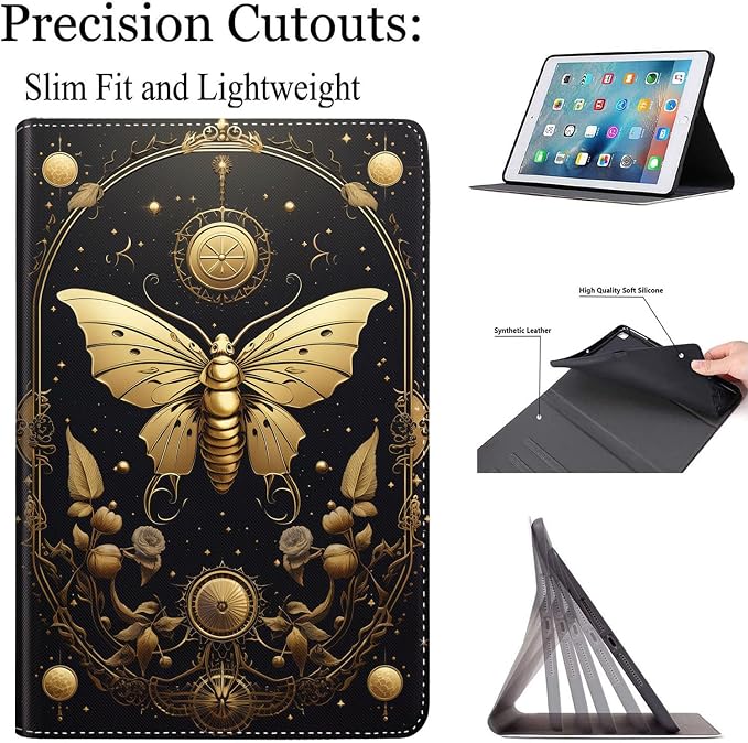 Case for Samsung Galaxy Tab S10 FE Plus 5G Multi-Angle Stand Smart Cover Shockproof with Auto Wake/Sleep for Galaxy Tab S10 FE+ 13.1 Inch (SM-X620/SM-X626B) 2025 Magic Mushrooms Fungus