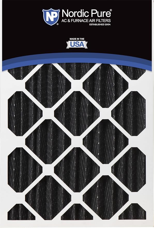 Nordic Pure 18x24x4 Pure Carbon Pleated Odor Reduction Merv 8 Furnace Filters 2