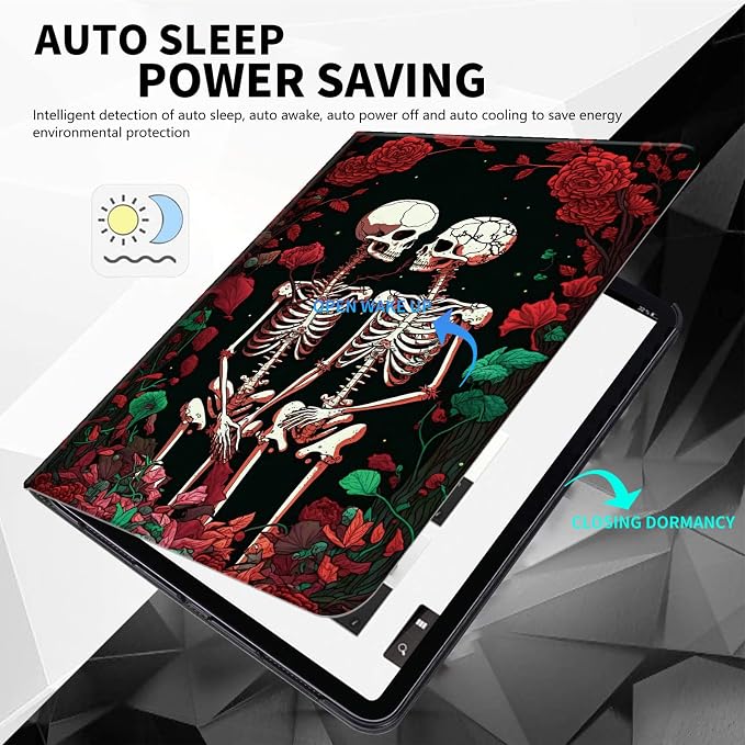 Case for Amazon Kindle Fire Max 11 Tablet (13th Gen 2023 Release) 11 PU Leather Slim Folding Adjustable Stand Smart Cover with Auto Wake/Sleep for Fire 11 Max TabletArt Skull