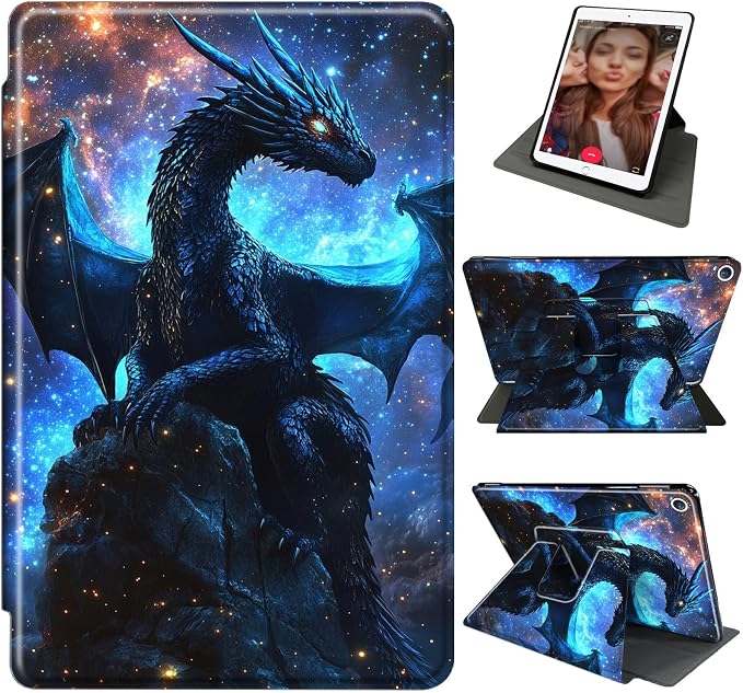 for iPad 10.2 Rotating Case 360° Protection Adjustable Kickstand Cover for iPad 10.2 (7th8th9th Generation) Shockproof Durable Lightweight PU Leather for iPad 10.2 Stand Case Basketball