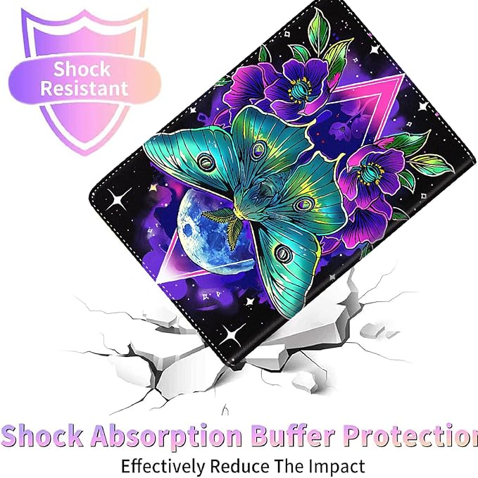Case for New iPad (A16) 11th Generation 11 Inch 2025for iPad 10th Generation 2022 10.9 Inch Multi-Angle Stand Smart Cover Shockproof with Auto Wake/Sleep ，Starry Sky