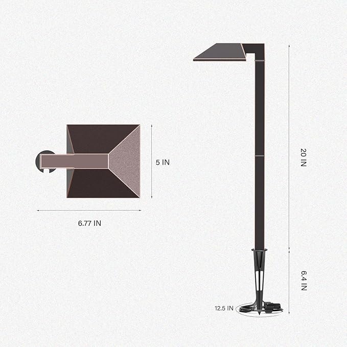GOODSMANN Low Voltage Landscape Lights 8PK Landscape Lighting Kit Pathway Lights Wired Outdoor Walkway Lights 0.7W LED 100 Lumen Oil Rubbed Bronze Finish Warm White with Cable Connectors Metal Stakes