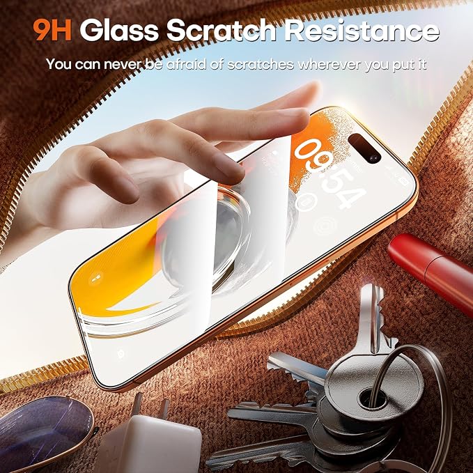 TOCOL for iPhone Air Screen Protector 9H Hardness Military Grade Shatterproof HD Tempered Glass Full Coverage Easy Installation 2 Pack