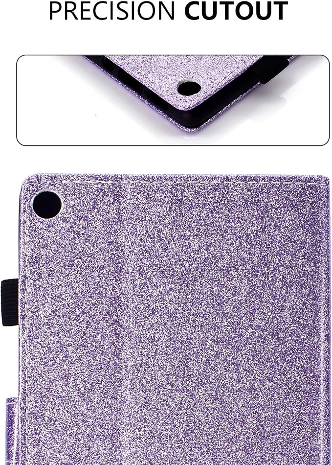 Dteck for Fire HD 8 Tablet Case (8th/7th/6th Generation-2018/2017/2016 Release) 8 Slim Folio Case with Auto Sleep Wake &amp Stand Function with Hand Strap Protective PU Leather Cute Cover Colorf