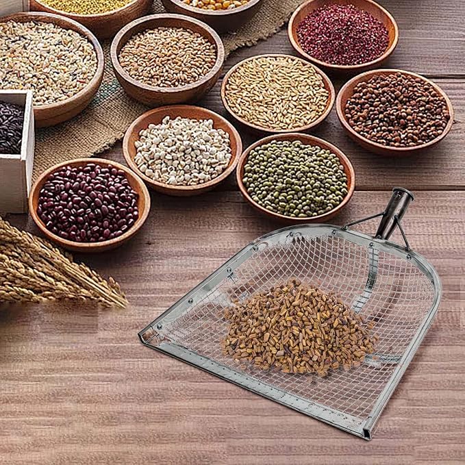 Leaking Soil Shovel Filter Stainless Steel Sieve 4mm/6mm/8mm/12mm Mesh Sifting