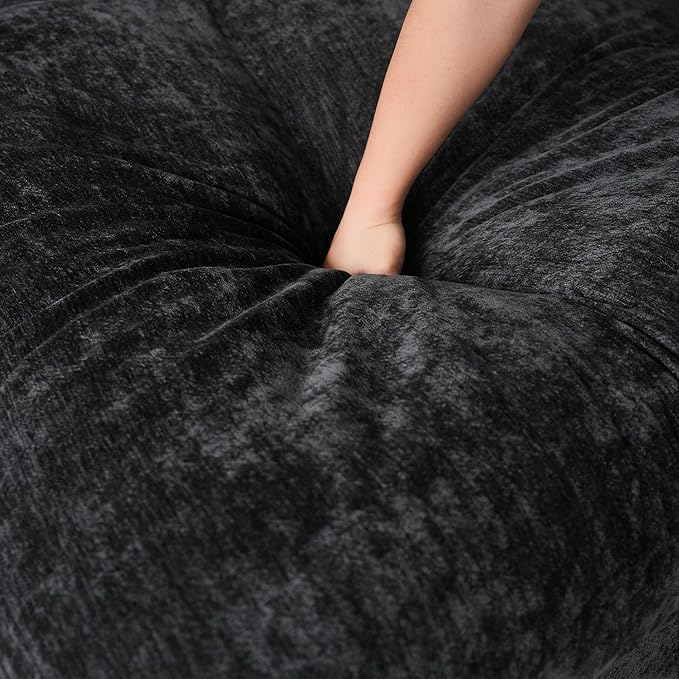 JACH U Shape Sectional Couches for Living Room, Convertible Modular Sofa with Ottomans, Cloud Sectional Couch, Sofa Covers Washable, Minimalist Couch for Living Room, Apartment, Black
