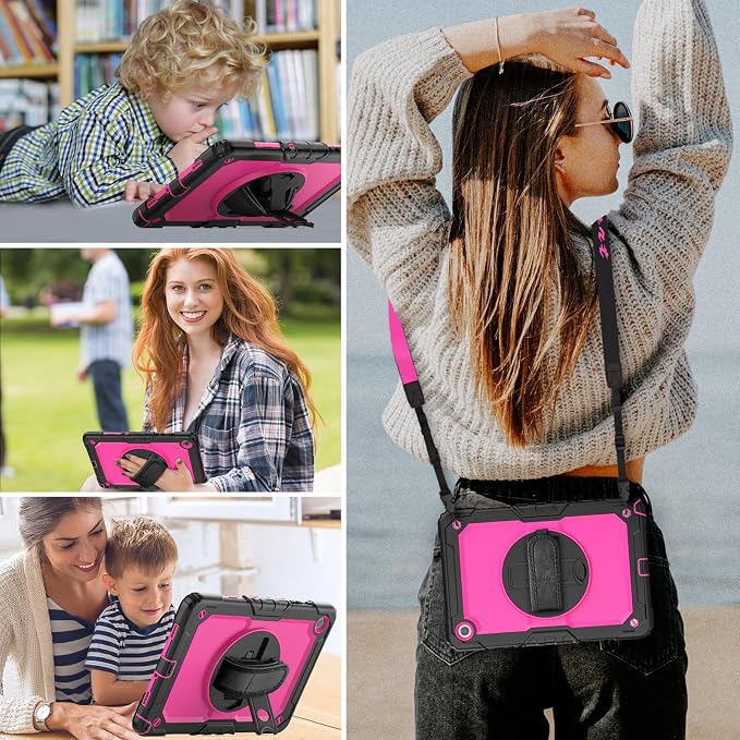 HXCASEAC Case for Samsung Galaxy Tab S6 Lite 10.4 inch Protective with Screen Protector/Hand Strap/S Pen Holder Shockproof S6 Lite Tablet Case 2024/2022/2020 SM-P610 SM-P613 SM-P620 - Black