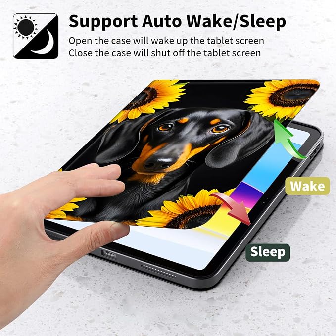 Case for Kindle Paperwhite 12th Generation 7 &amp Kindle ColorSoft Signature Edition – PU Leather with Auto Sleep/Wake Slim Lightweight Protective Cover – Beach Sunset Palms