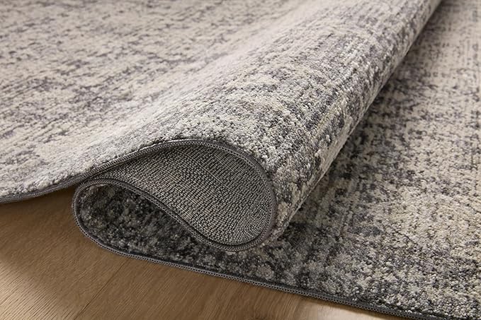 Loloi Amber Lewis Alie Collection ALE-03 Charcoal/Dove 9'-6'' x 13'-1'', .13'' Pile Height, Area Rug