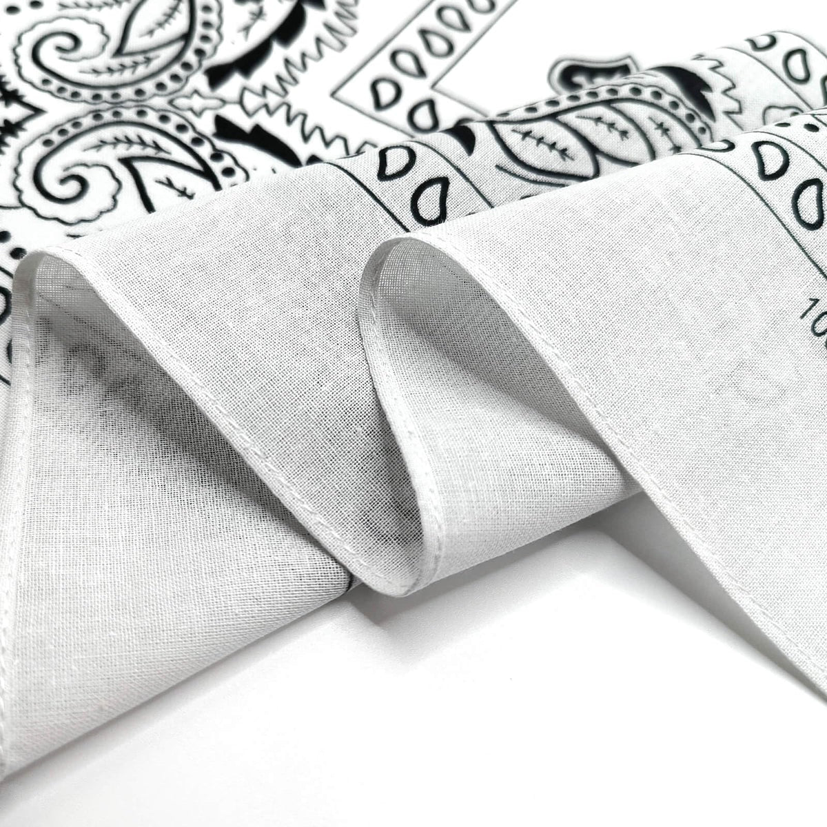 Gorgeous Island 4 Pack 100% Cotton Bandanas 21.5x21.5 inches - Black/White/Cream/Brown