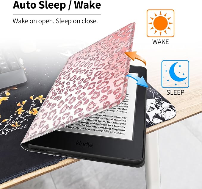 Case for All-New 7 Kindle Paperwhite 12th Gen 2024 &amp Kindle Colorsoft Signature EditionPU Leather Cover with Auto Sleep Wake FeatureAmerican Flag Eagle