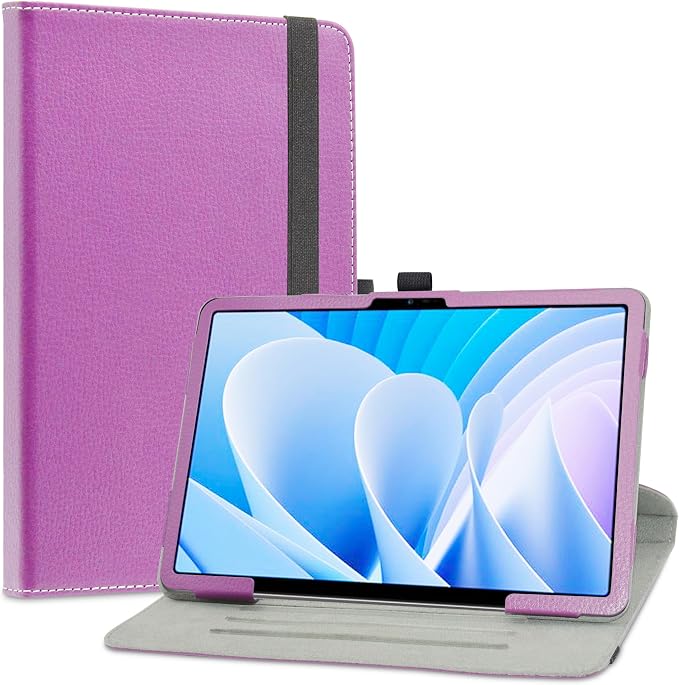 LiuShan 360 Degree Rotation Stand PU Cover for DOOGEE T30 Pro/Ultra T30s T35 T40 11 Tablet Black