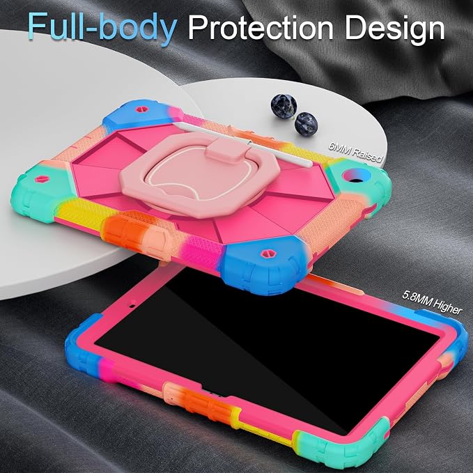 Auizotl Case for Samsung Galaxy Tab A11+/A9+ Plus 11 Inch with Screen Protector/Rotating Stand/Pen HolderMilitary Grade Shockproof Cover for Galaxy Tab A11 Plus /A9 Plus CasesBlack