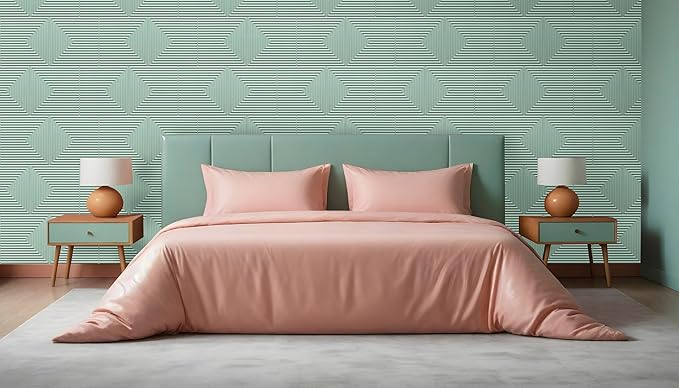 From Plain To Beautiful In Hours 9004 Depth Tier PVC 12 in x 12 in Peel and Stick Wall Panels (Covers / 10 sq.ft), Edge Water, 10 Piece