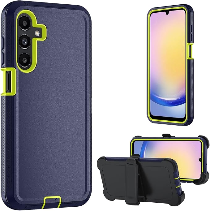 for Samsung Galaxy A17 5G caseA16 5G Heavy Duty casewith A Tempered Glass Screen Protector [Military Grade Protective ] [Shockproof] [Dropproof] [Dust-Proof]for Galaxy A17 / A16(Black)