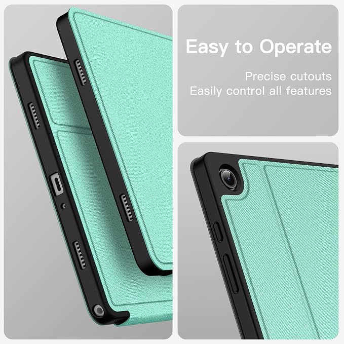 JETech Folio Case Cover for Samsung Galaxy Tab A9 Plus 11 Black | Multi-Angle Stand Cover Slim Protective Cover Auto Wake/Sleep