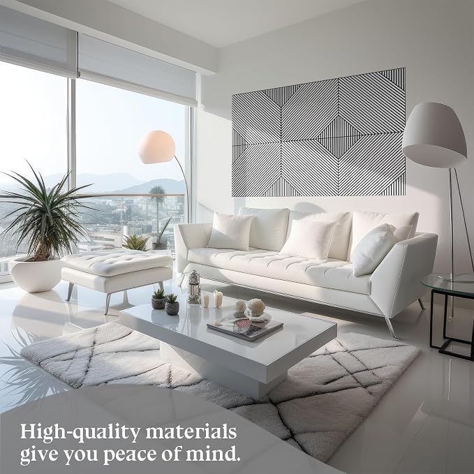 6 Pack Large Acoustical Wall Panels 23.6 x 23.6 Inches Acoustic Peel and Stick