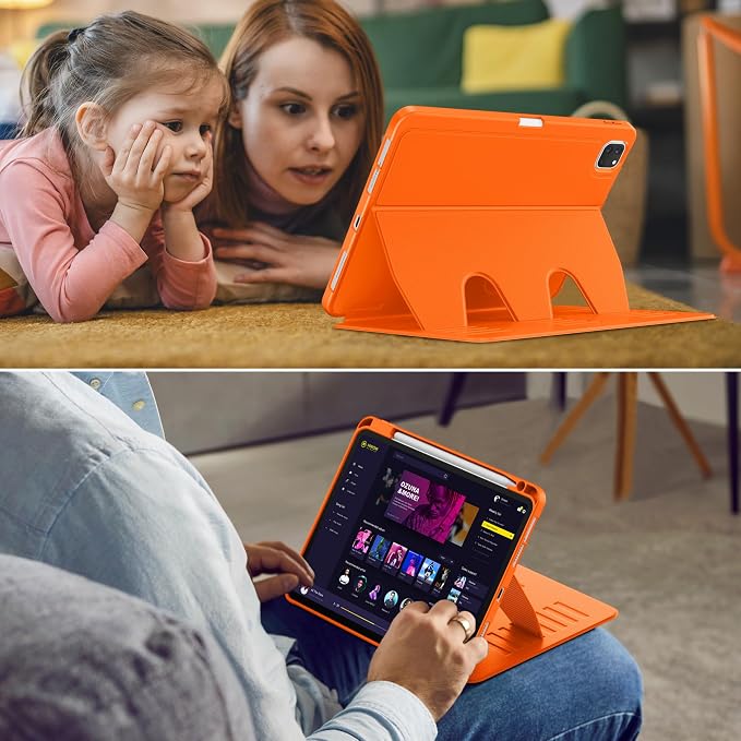 VIKESI Case for iPad Pro 11 inch (M5/M4) 2025/2024Multiple Angles Magnetic Stand CoverShockproof BackPencil Holderand Auto Sleep/WakeBlack