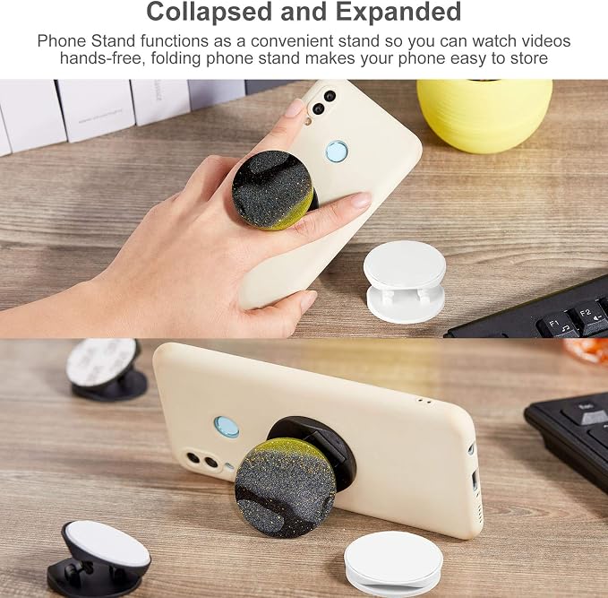 30 Pack Blank Phone Grip Holder Expandable Phone Grip StandBlack