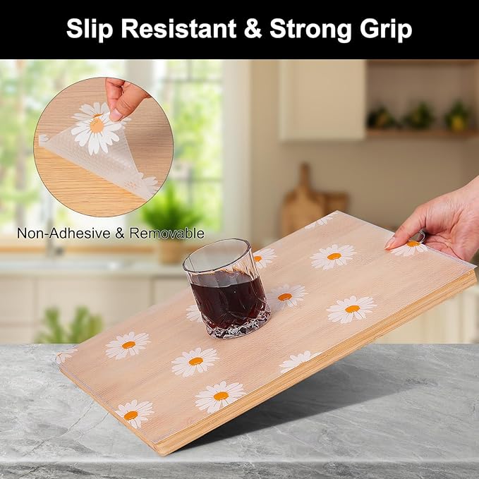 Cooyes Shelf Liner – Premium Non-Adhesive Cabinet & Drawer Liner for Kitchen – Waterproof Shelf Paper with Modern Pattern – Durable EVA Cabinet Mat – Easy to Cut (17.5" W x 360" L)