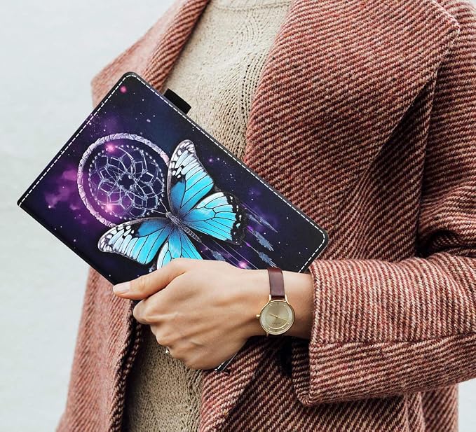 Case for Amazon Kindle Fire HD 8/Fire HD 8 Plus Tablet (12th/10th Generation 2024/2022/2020 Release) Slim PU Leather Cover with Card Slot &amp Auto Wake/Sleep African American Women
