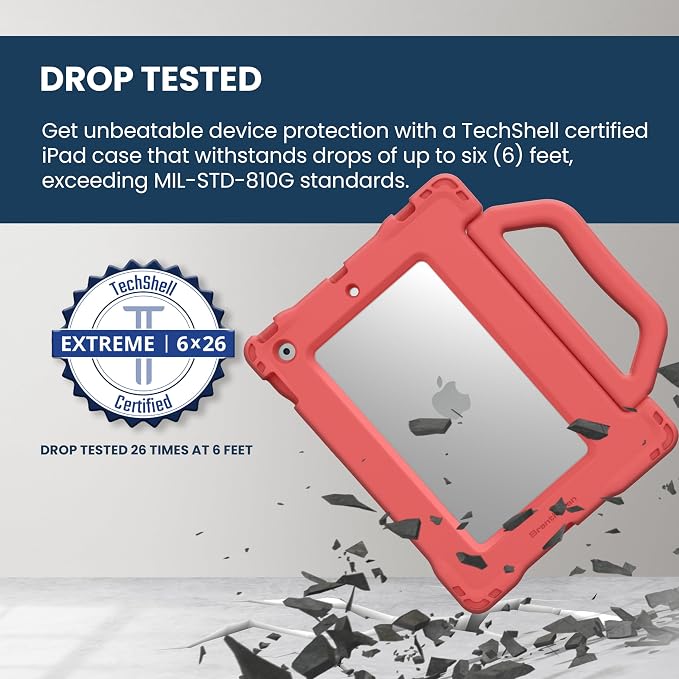 Brenthaven Bounce Rugged iPad Case Fits ONLY Apple 11th Gen 2025 &amp 10th Generation 2022 (10.9-inch) Drop Tested Cover - Gray