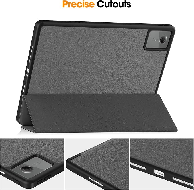 YRH for Idea Tab Pro 12.7 inch Case 2025 with Pen Holder Soft TPU Back Tablet Cover Case with Auto/Sleep (Black)
