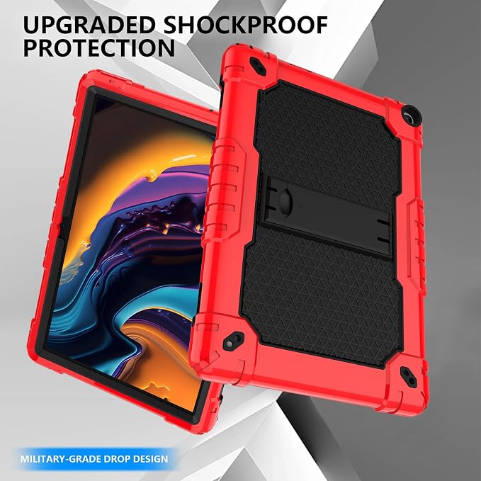Mignova for Walmart Onn 10.1 2022 Model Gen 3 10.1 / for Walmart Onn 10.1 3rd Gen 100071485 Case Shockproof Kids Friendly Armor Case 360 Kickstand Shoulder Hand Strap Protective Shell (Black+Black)