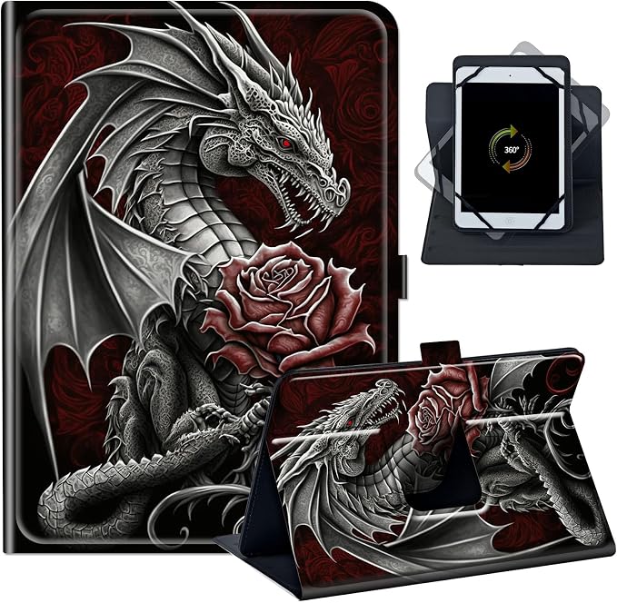 Case for Google Pixel Tablet 11 2023PU Leather 360 Degree Rotatable Kickstand Tablet Cover with Magnetic Closure for Pixel Tablet 11 2023/ All 10.5-11.5 Tablet，American Eagle with Flag
