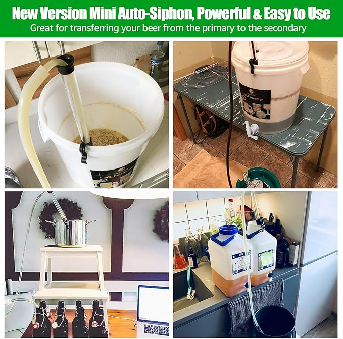 14” Wine Siphon-3/8” Racking Cane Auto Siphon for Wine Making with Airlocks
