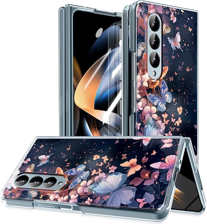for Galaxy Z Fold4 CaseBuilt-in Magnet CircleWireless Charging | Military-Grade Shockproof case Cover for Samsung Galaxy Z Fold4Anagallis