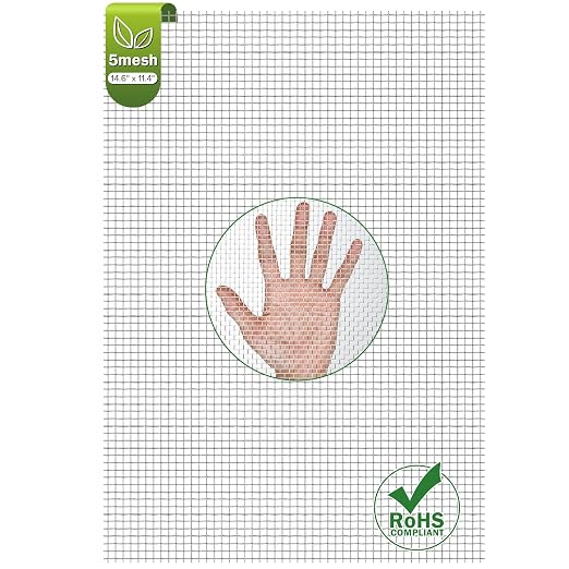 Valchoose 1 Piece Metal Woven Mesh Screen 14.6 X 11.4 in, 4.5mm Hole 5 Mesh