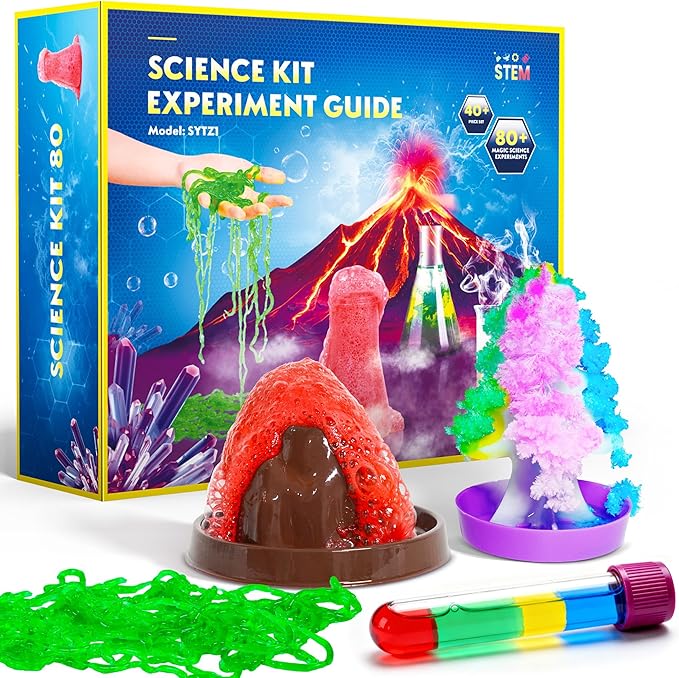 80+ Science Experiment Kit for Kids Ages 8+, Birthday Gift Ideas for Kids, STEM Learning & Educational Toys, First Science Kit for Boys Girl