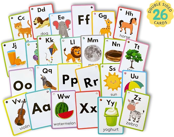English Alphabets Flash Cards (Animated Images)
