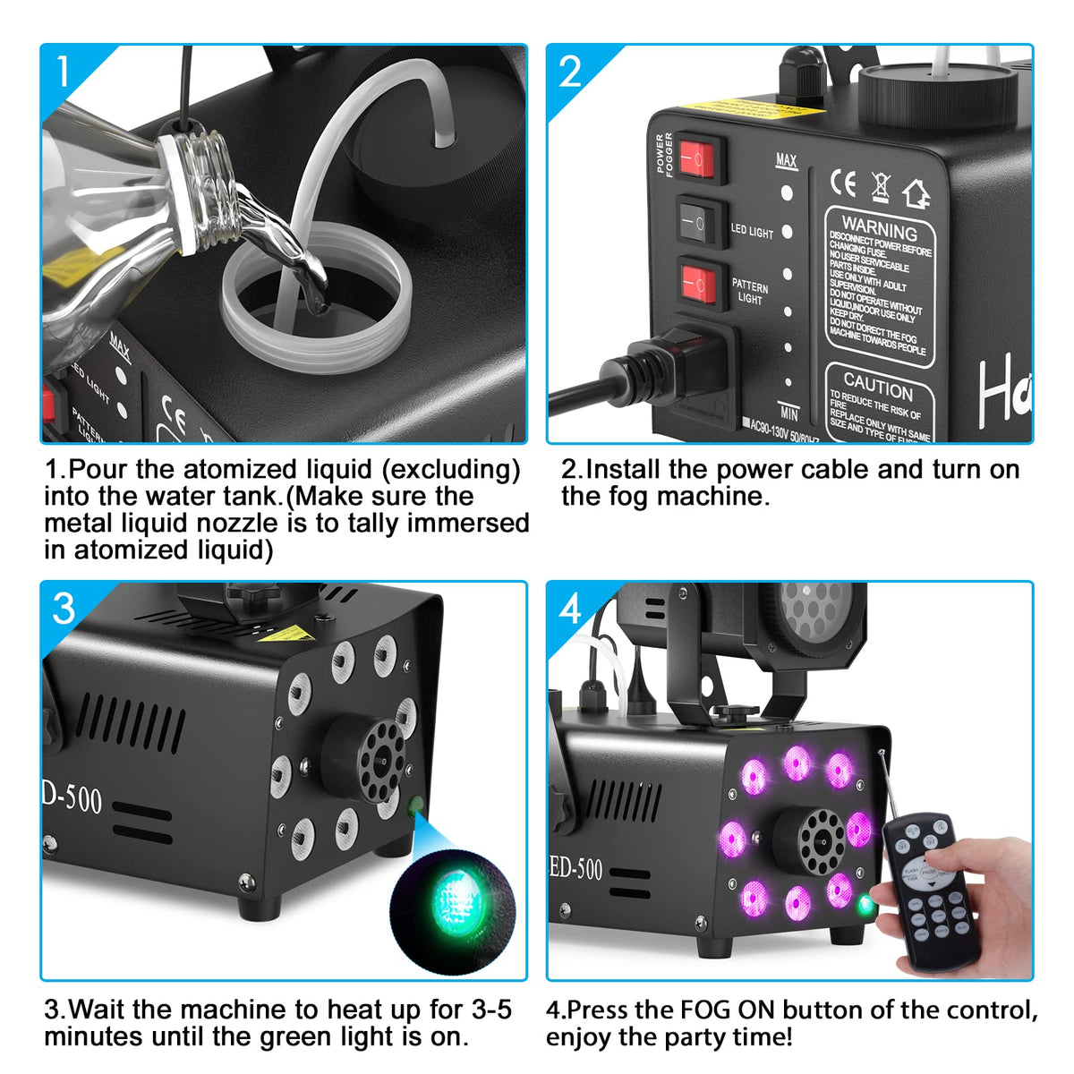 Hakuta Fog Machine with LED Projector Light
