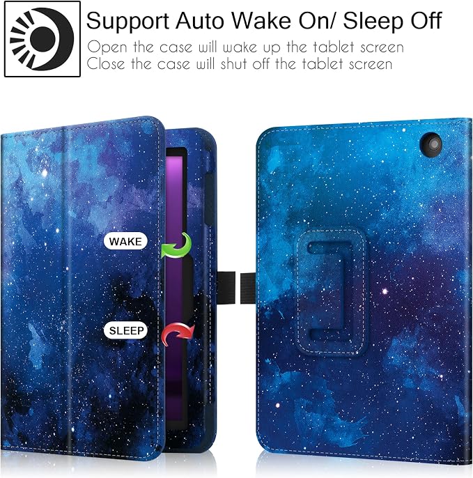Folio Case Cover for 7-Inch Fire 7 Tablet (12th Generation 2022 Release) Not Fit for Previous 7th/9th Genration (Blugaxy)