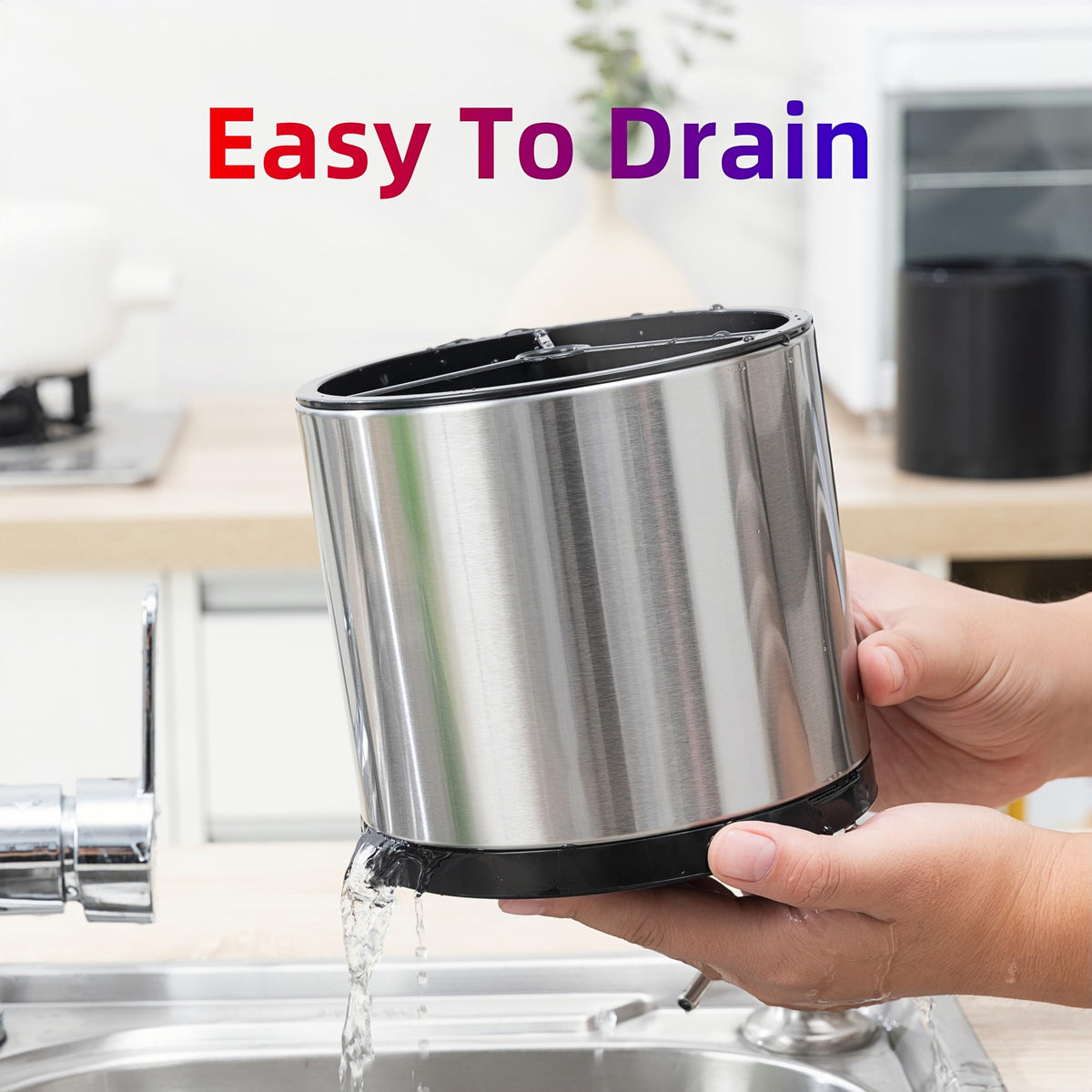 Utensil Holder,Large 360°Rotating Kitchen Utensil Holder For Counter