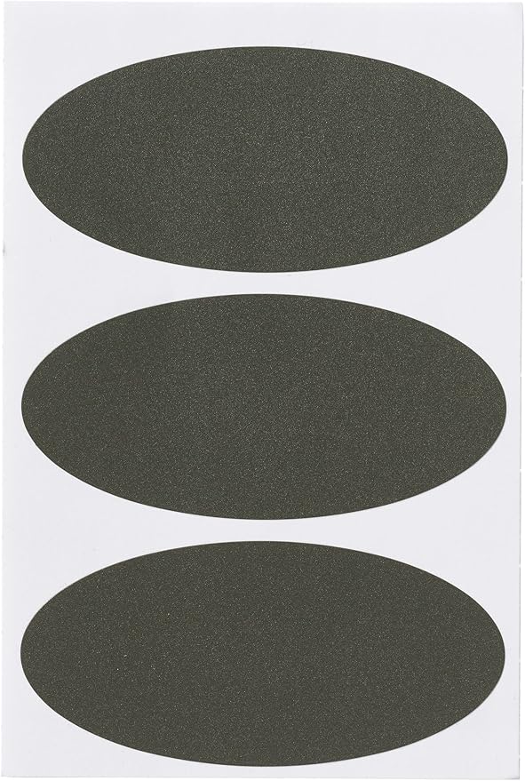 Avery Chalkboard Labels, 1-3/4" x 3-3/4" Removable Labels, Black, Non-Printable, 12 Oval Labels Total (73363) (Pack of 2)