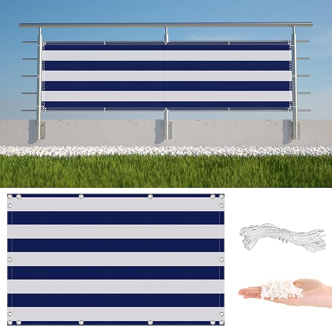 Privacy Screen Protector 4.3' x 32.8' UV Protection 96% Privacy Screen Outdoor