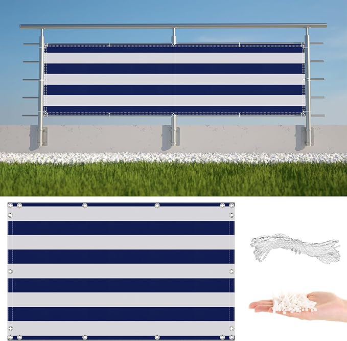 Privacy Screen Protector 3.6' x 49.2' UV-Resistant Visibility Reduction Garden